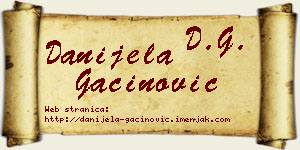 Danijela Gaćinović vizit kartica